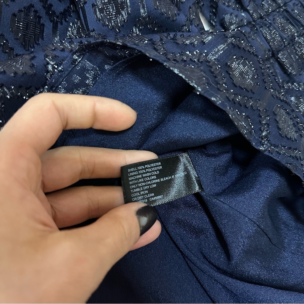 NWT Lucky Brand Off-Shoulder Metallic Patterned Balloon Sleeve Top - Picture 7 of 11